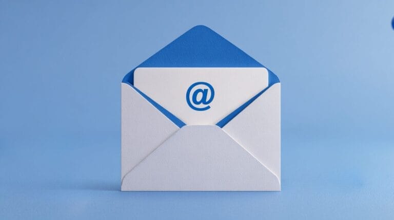 E-Mail Symbol, Briefumschlag und @-Zeichen